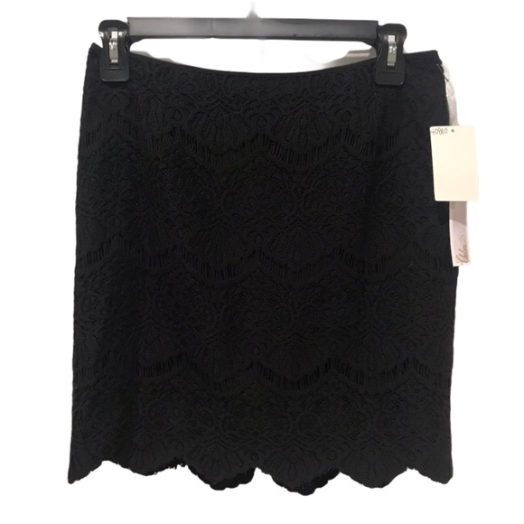 Chelsea28 Lace Overlay Skirt black XS - Picture 1 of 5
